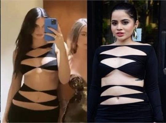 Urfi Javed again set the internet on fire, black bra and mini skirt is looking doom, thousands of likes came in two hours, click on the link for more photos of Urfi