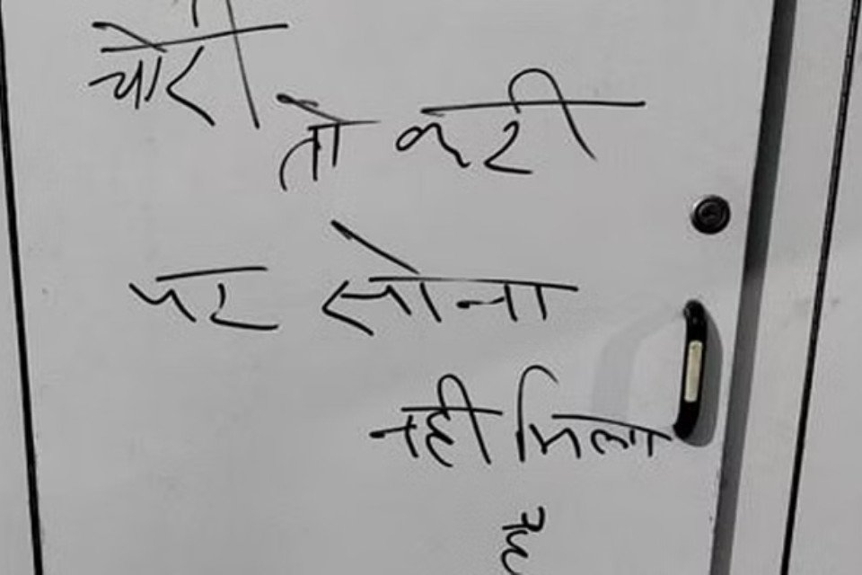 Pain of thieves: They entered the house located in Unchapul, Haldwani! When the gold was not found, he became emotional, wrote on the mirror with marker - 'Stole, but did not find the gold...'
