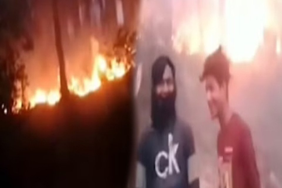 Viral Video: 'Our job is to set fire and play with fire'! Youth made video about forest fire in Chamoli, police picked up all three