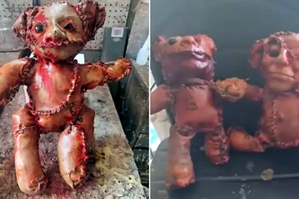 Horrifying: A teddy bear was lying on the sidewalk! When everyone went closer and saw it, they were terrified, people said- is it made of human skin? The truth was revealed during investigation