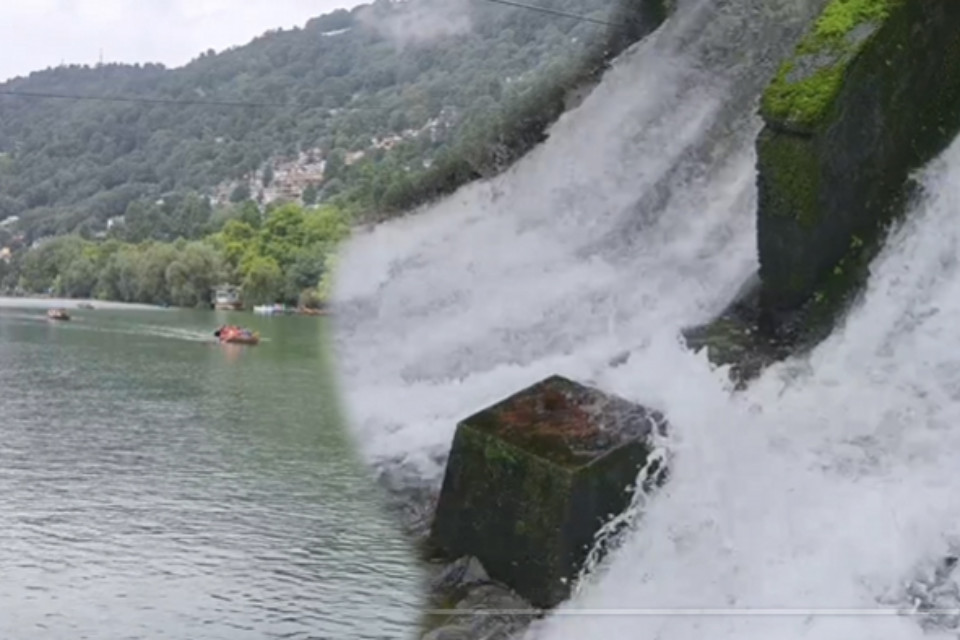 Nainital: Monsoon rain proved to be a boon for Naini Lake! Water level reached above 11 feet, irrigation department opened the drainage gates