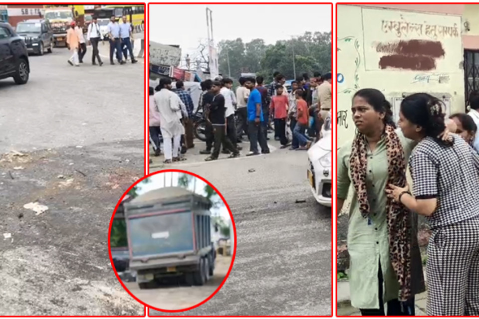 Painful road accident in Rudrapur: Dumper crushes bike rider at Indra Chowk! Four daughters lose their father, questions raised on traffic system
