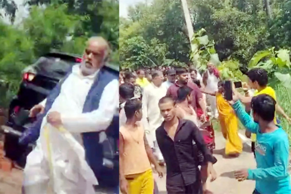 Bihar: Nitish cabinet minister Shravan Kumar attacked! Villagers chased him for a kilometre, area turned into a cantonment