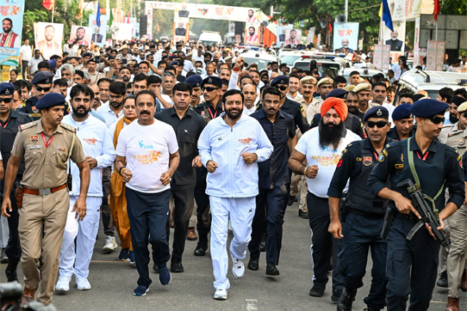 Haryana celebrates grand 'Namo Yuva Run'; CM Saini flags off in Kurukshetra