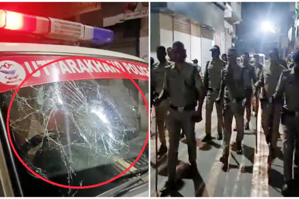 Uttarakhand: Chaos erupts in Kashipur during the "I Love Mohammad" procession! Stone-pelting and violence erupt, with police acting as a tactful intermediary.