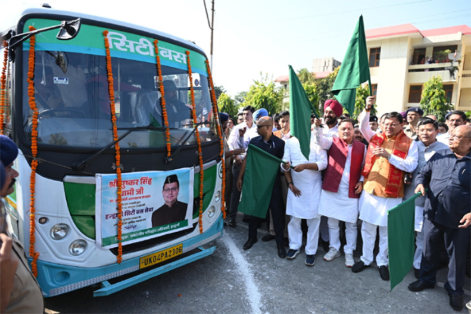 Uttarakhand: Six new city buses will run on Haldwani routes! CM Dhami flagged them off and made a significant statement regarding the demographic landscape.