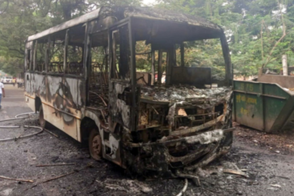 A massive fire broke out in a bus going from Hyderabad to Bengaluru, killing 19 people.