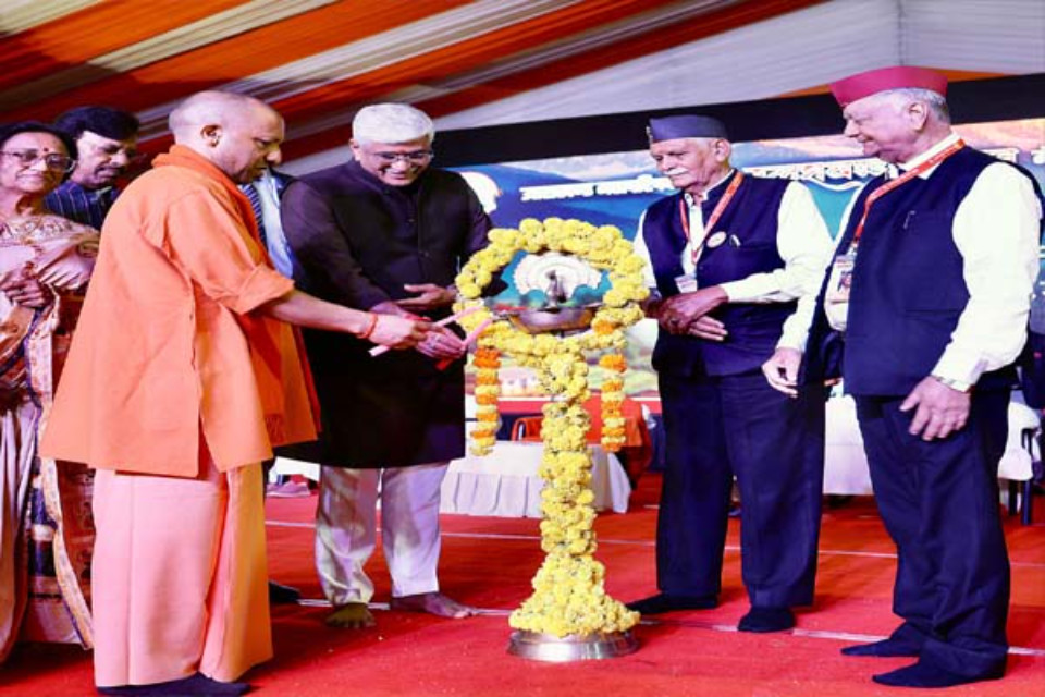 CM Yogi visits Uttarakhand Mahotsav in Lucknow, honours state's contribution to culture and security, releases 'Uttarakhand Darpan 2025'