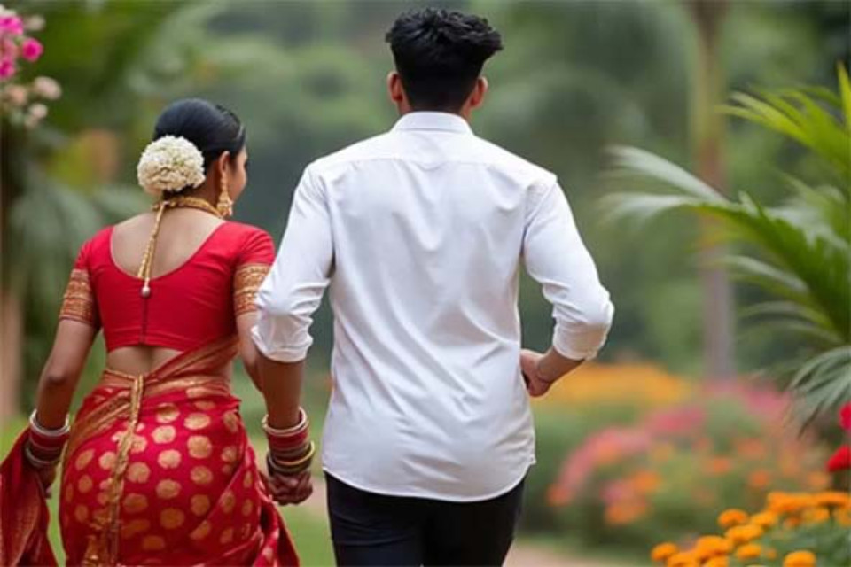 Amazing: The bride eloped with her lover after placing a garland around the groom's neck! The wedding ceremony erupted in chaos, and the wedding procession returned empty-handed.
