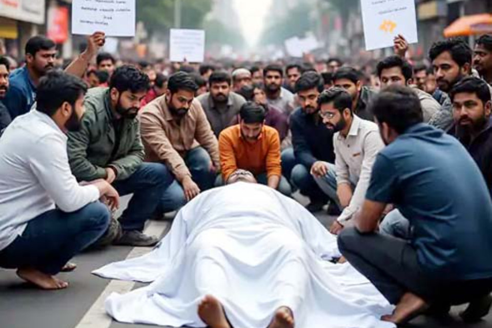 Respect for the Dead: Protesting with a dead body is now considered a crime in Rajasthan! A possible sentence of 5 years. Read the rules in the link.