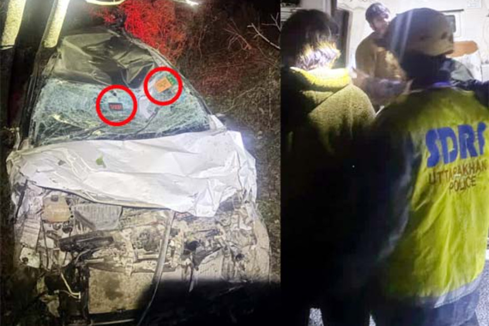 Major accident in Ramgarh, Nainital: Tourists' car falls into a ditch! Two dead, six injured