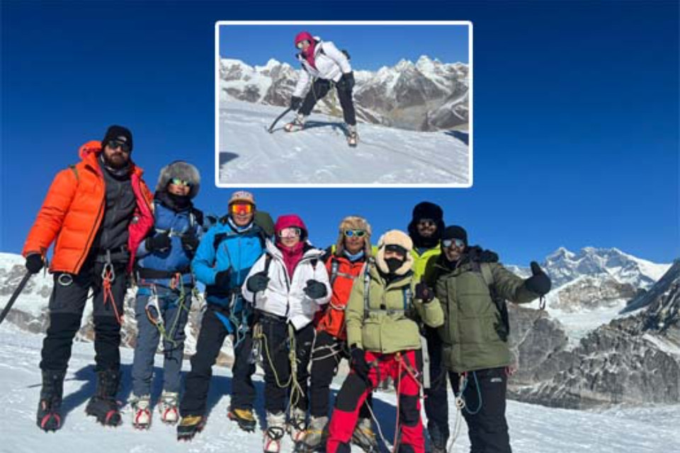A major achievement: Another daughter of Almora has brought honor to the nation! Namrata Sah conquered "Mera Peak," becoming the only Indian woman to complete an international expedition.