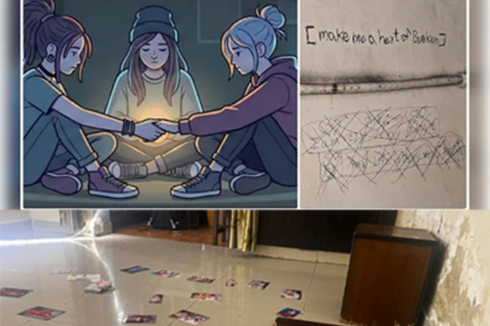 Ghaziabad triple suicide case: Artificial LED lights burned in the room, and photographs were scattered across the floor! Cross marks were drawn on the walls, and words were written in sketches! The 