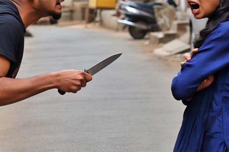 What kind of love is this? A bloody fight between a couple in Dehradun! A third person's entry sparked a commotion, and they stabbed each other.